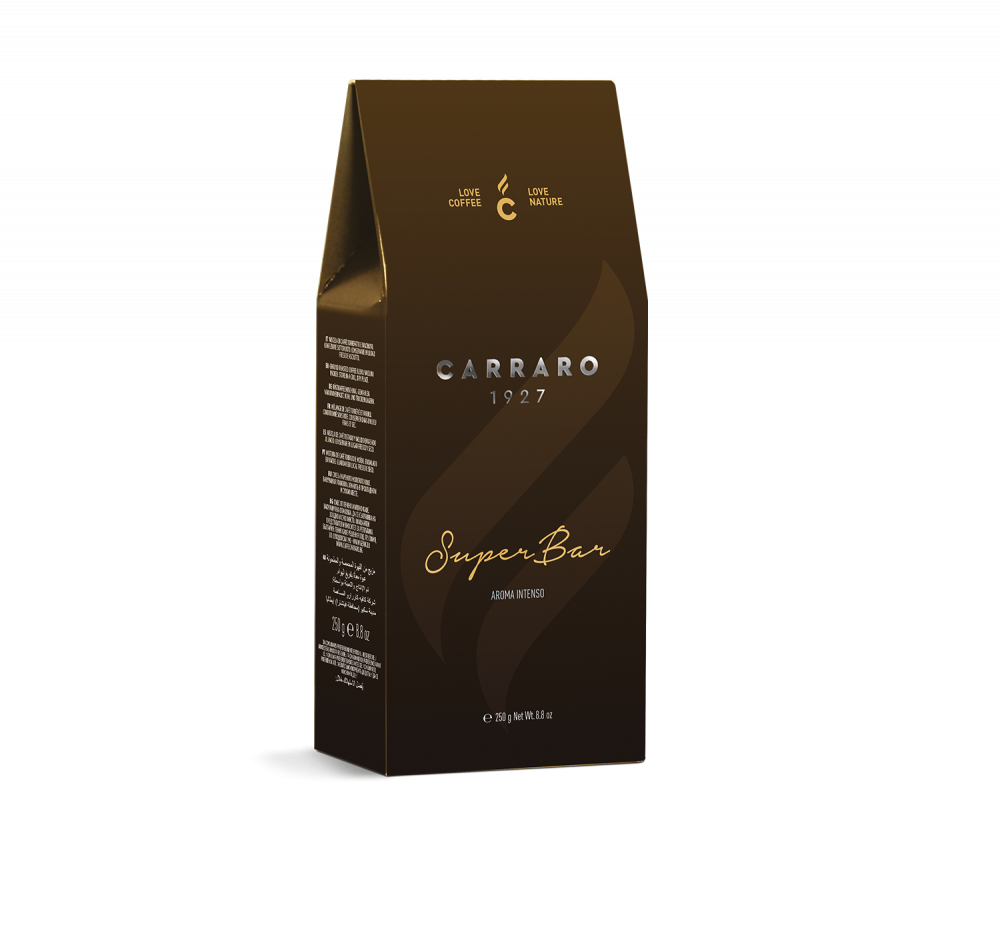 Super Bar – ground coffee carton pack  da 250 g - Caffè Carraro