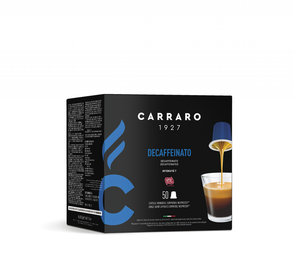 Decaffeinato – 50 capsules Nespresso®* Compatible Capsules - Caffè Carraro