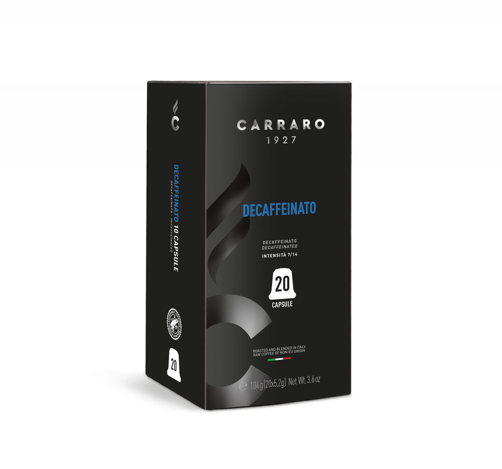 Decaffeinato – 20 NESPRESSO®* COMPATIBLE CAPSULES - Caffè Carraro