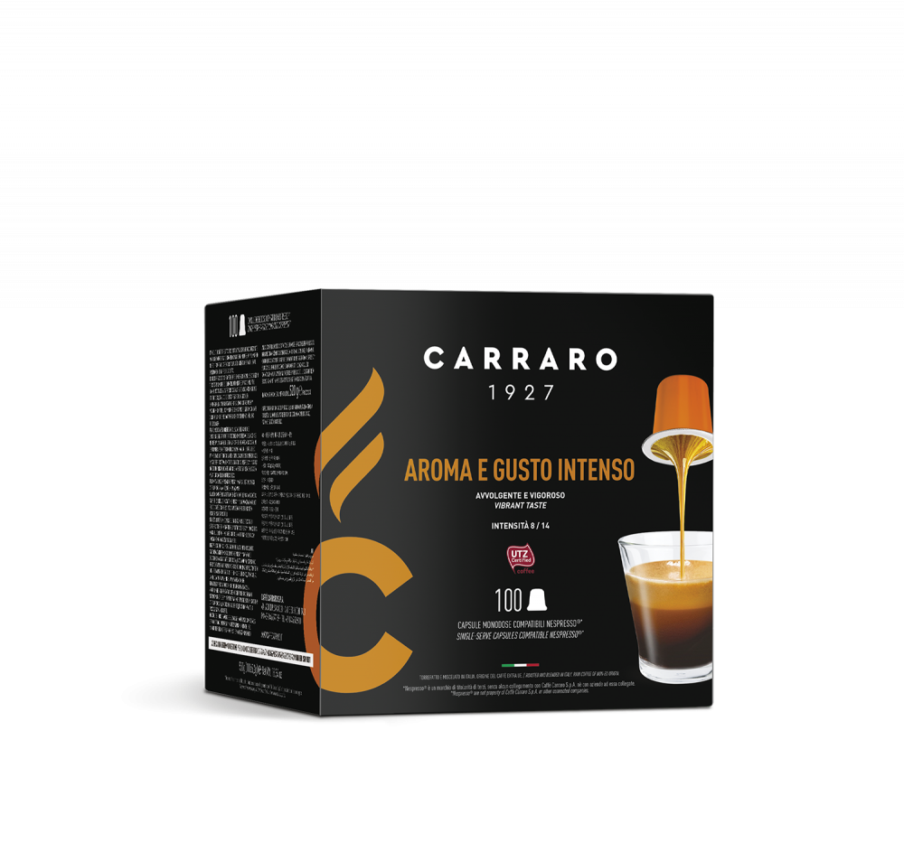 Aroma e Gusto Intenso – 100 capsules - Caffè Carraro