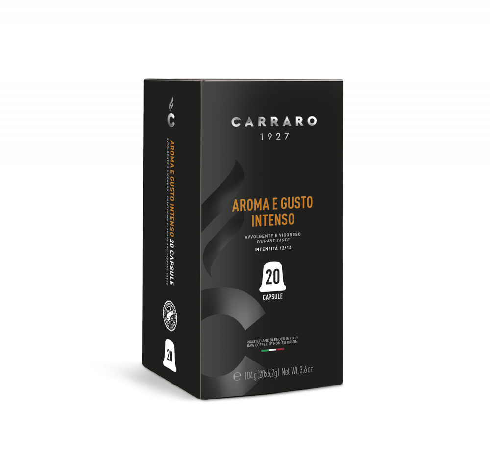 Aroma e Gusto Intenso – 20 capsule compatibili Nespresso®* - Caffè Carraro