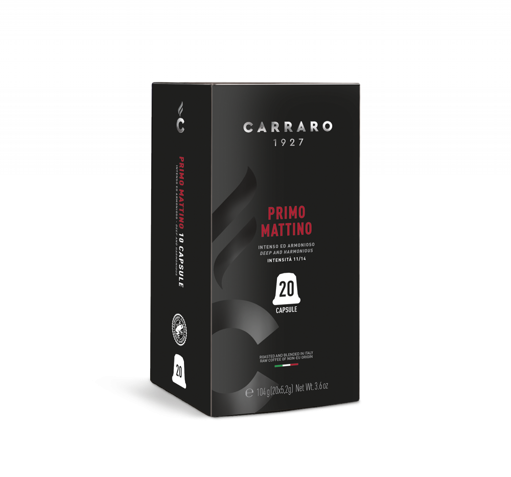 Primo Mattino – 20 capsule premium compatibili Nespresso®* - Caffè Carraro