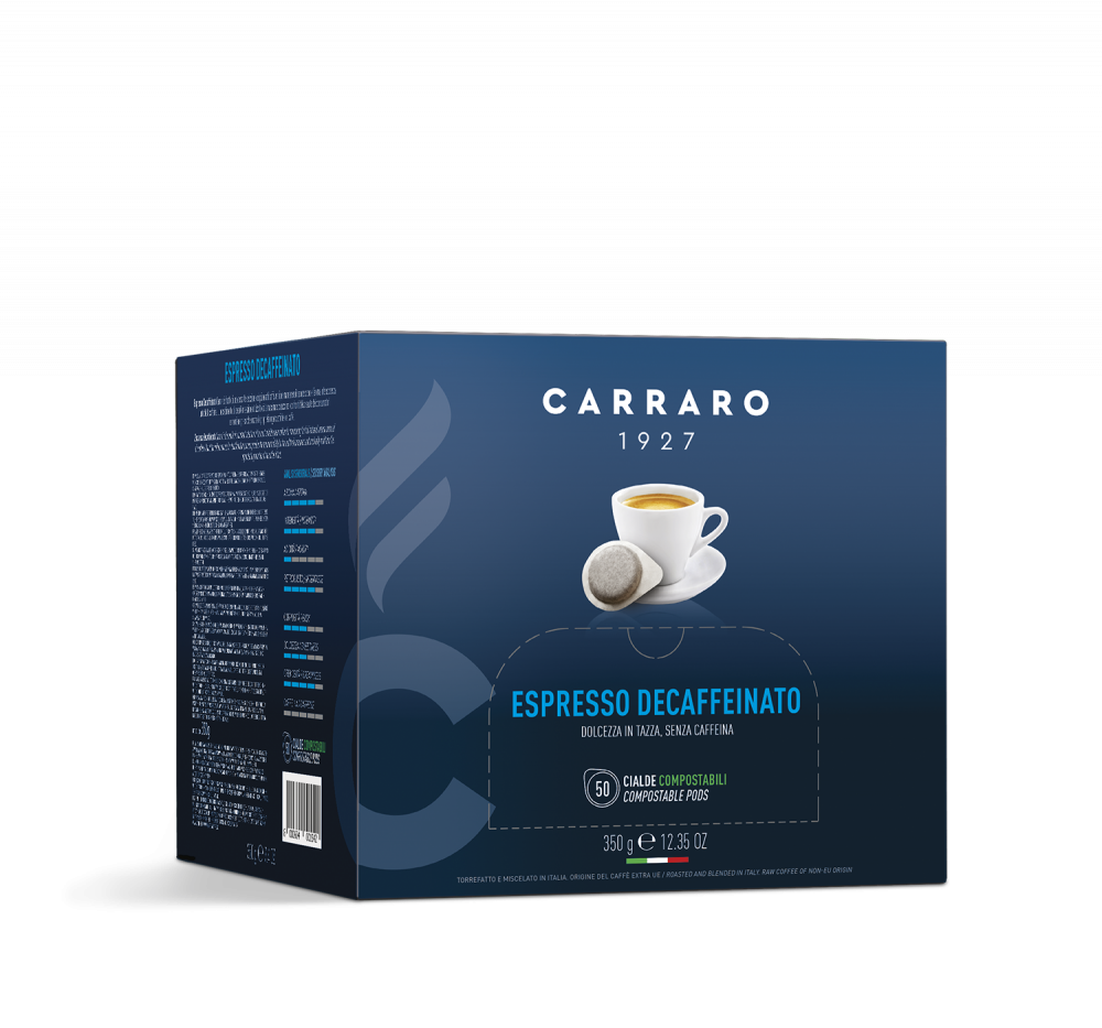 Espresso decaffeinato – 50 pods 7 g - Caffè Carraro