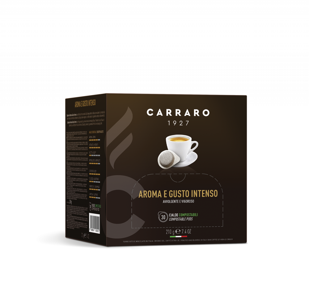 Espresso aroma e gusto intenso – 30 pods 7 g - Caffè Carraro