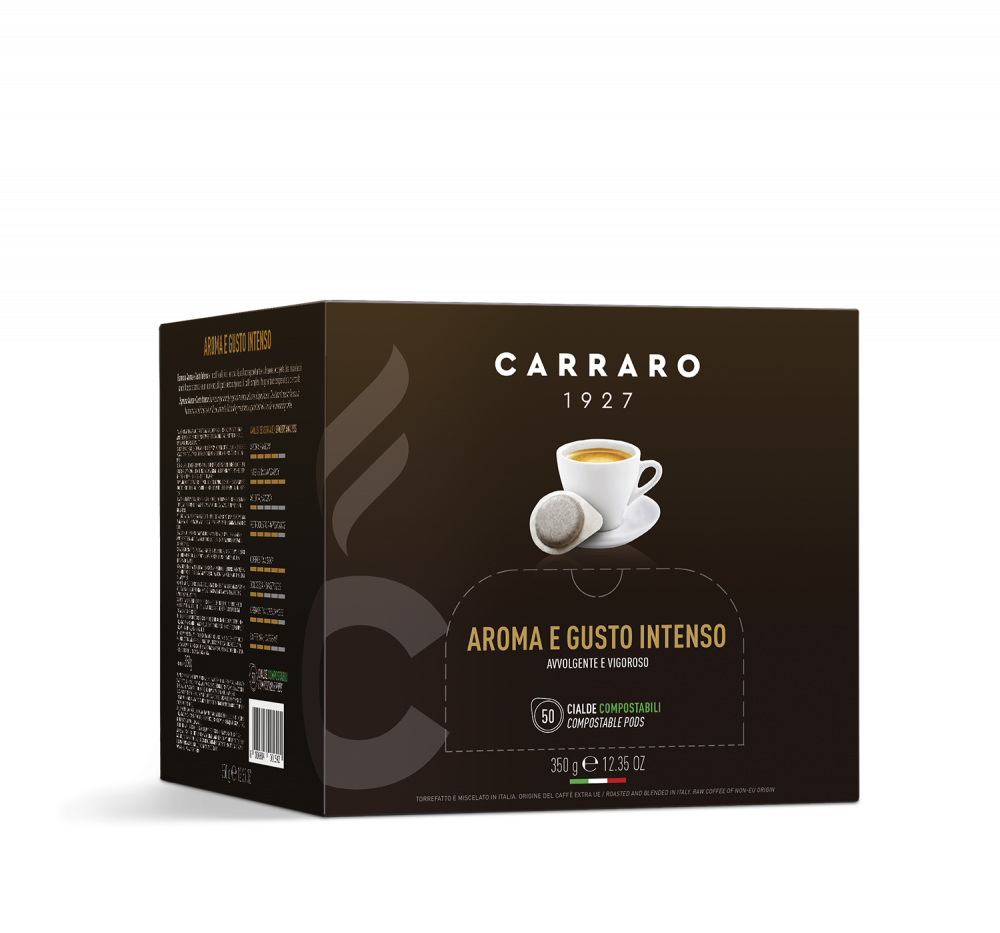 Espresso aroma e gusto intenso – 50 pods 7 g - Caffè Carraro