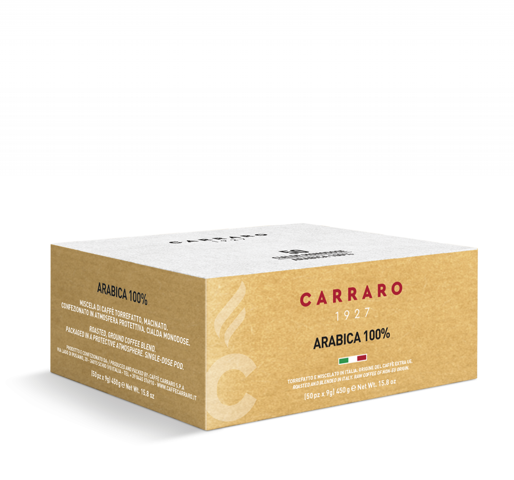 Arabica 100% – 50 cialde da 9 g - Caffè Carraro