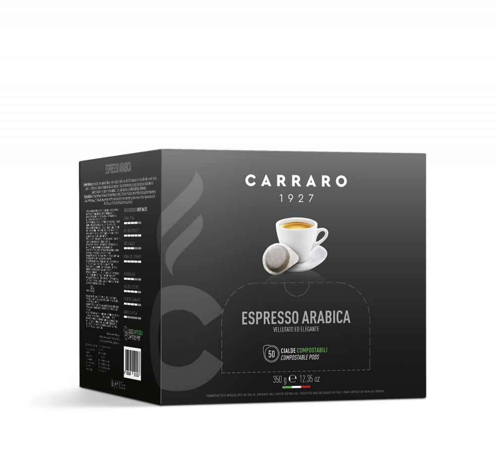 Espresso arabica 100% – 50 pods 7 g - Caffè Carraro