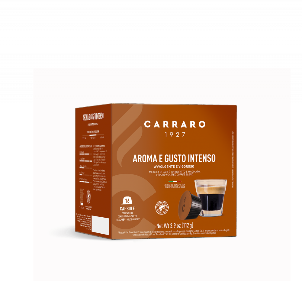Aroma e Gusto Intenso – 16 Dolce Gusto®* compatible capsules - Caffè Carraro