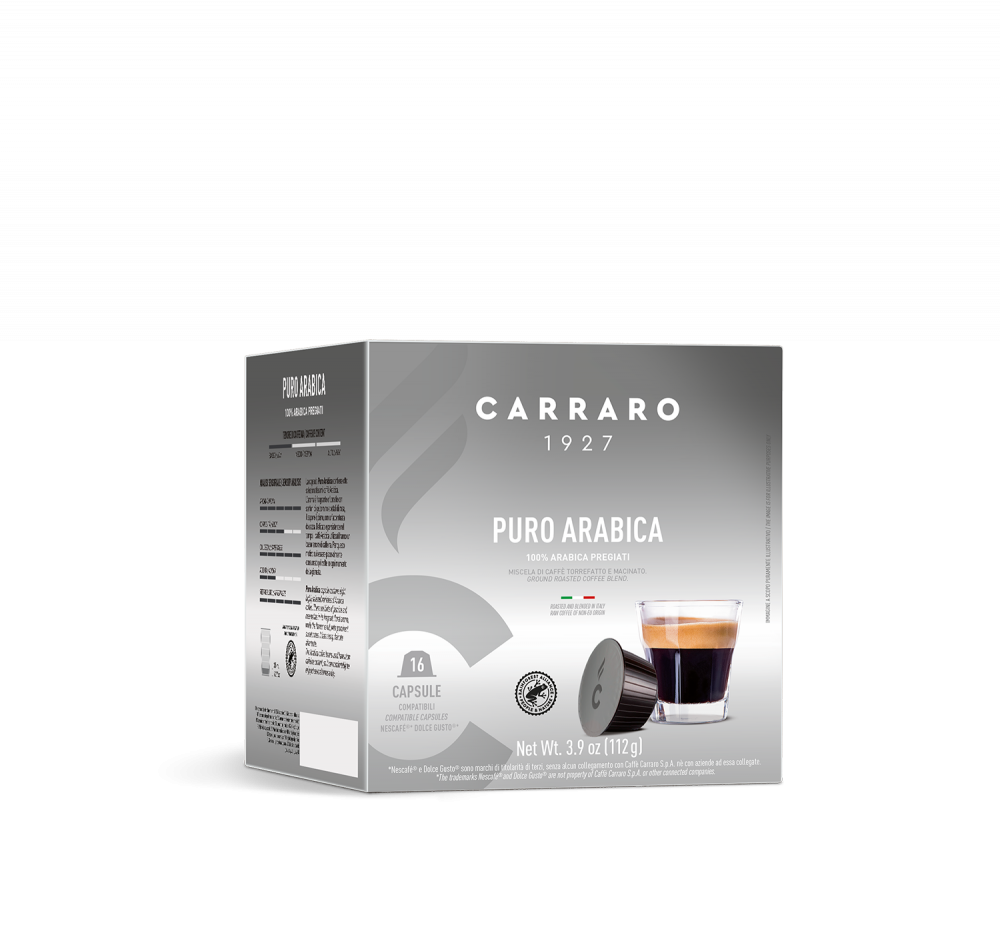 Puro Arabica – 16 Dolce Gusto®* compatible capsules - Caffè Carraro