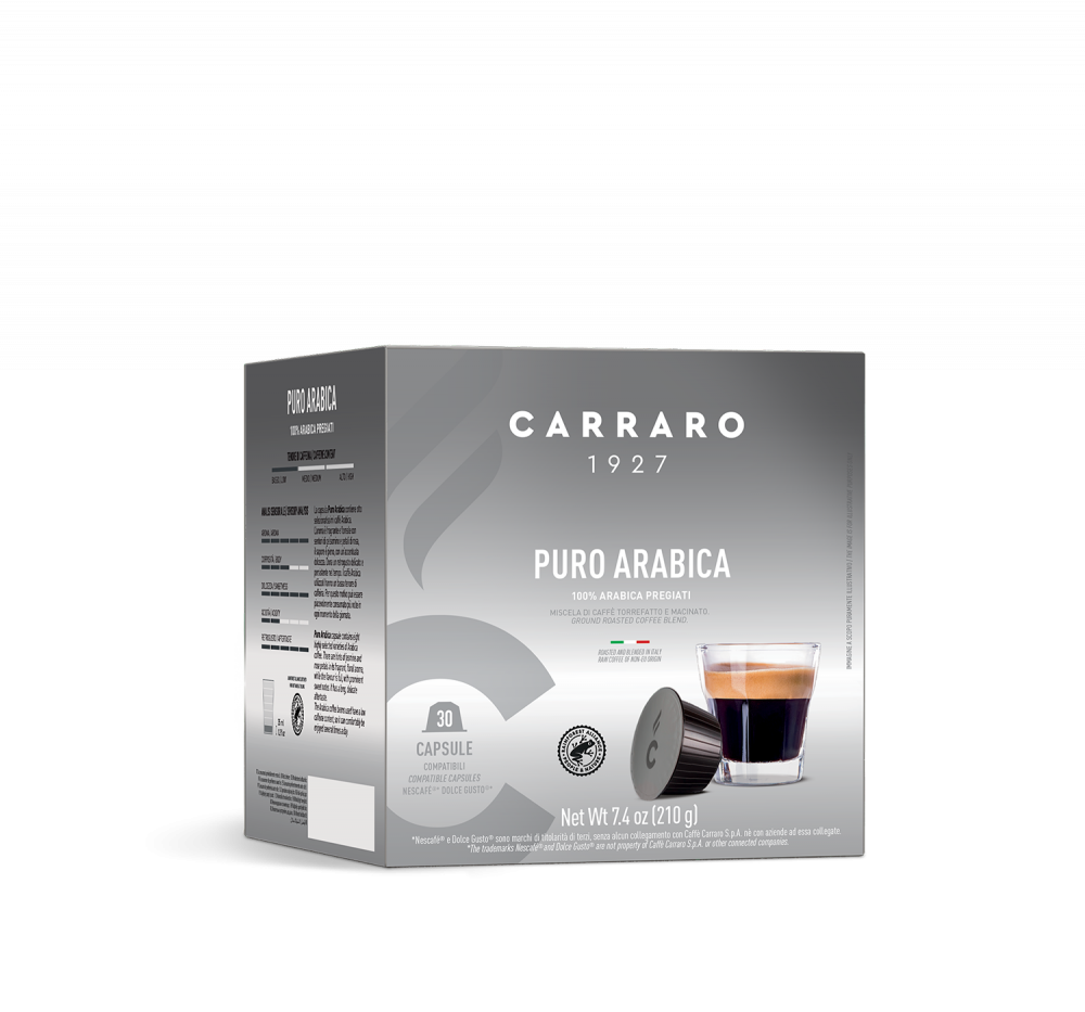 Puro Arabica – 30 Dolce Gusto®* compatible capsules - Caffè Carraro