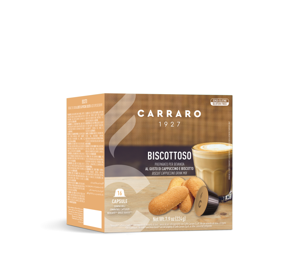 Biscottoso – 16 Dolce Gusto®* compatible capsules - Caffè Carraro