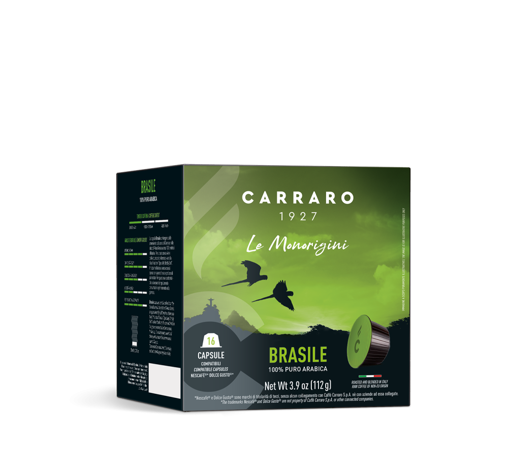 Brasile – 16 Dolce Gusto®* compatible capsules - Caffè Carraro