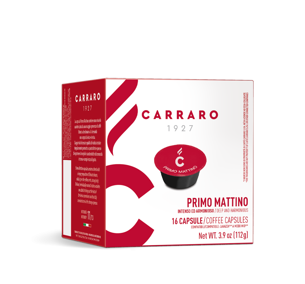 Primo Mattino – 16 capsule compatibili A Modo Mio®* - Caffè Carraro