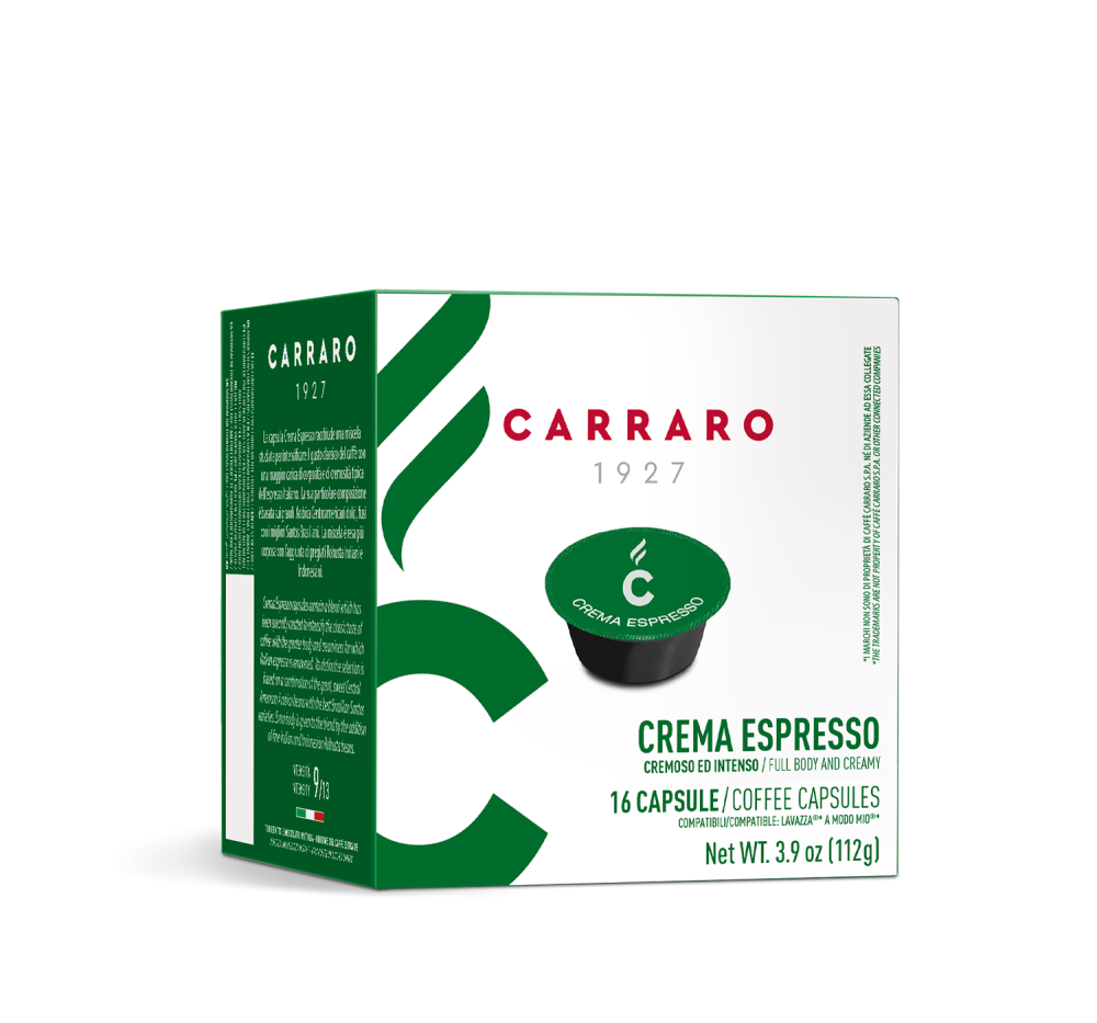 Crema Espresso – 16 A MODO MIO®* COMPATIBLE CAPSULES - Caffè Carraro