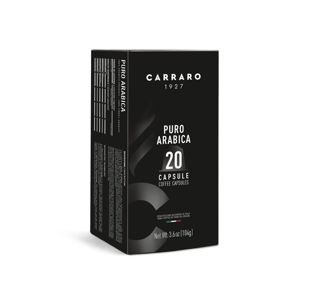 Puro Arabica – 20 NESPRESSO®* COMPATIBLE CAPSULES - Caffè Carraro