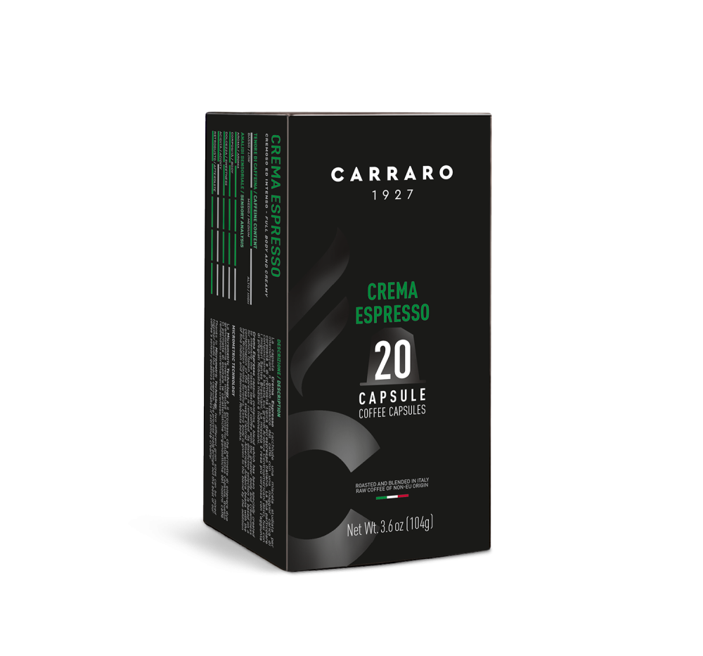 Crema Espresso – 20 NESPRESSO®* COMPATIBLE CAPSULES - Caffè Carraro
