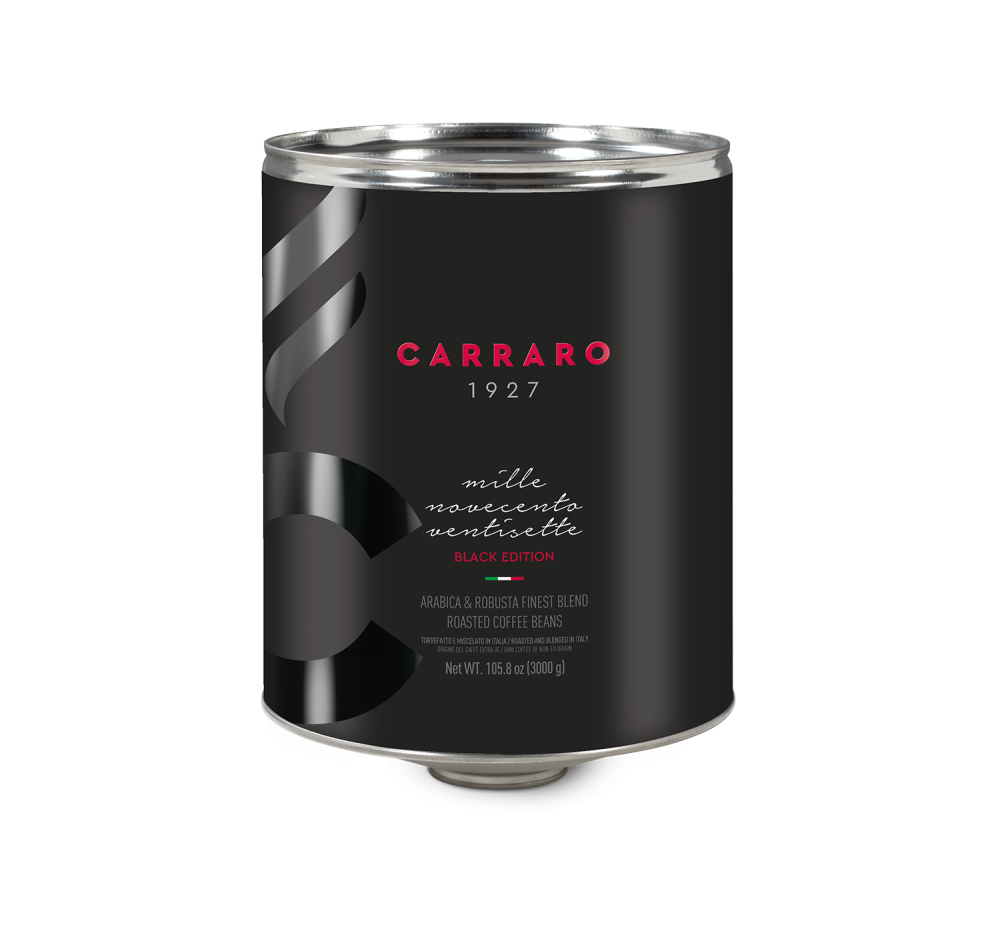 1927 Black Edition –  Coffee beans tin packed 3 Kg - Caffè Carraro