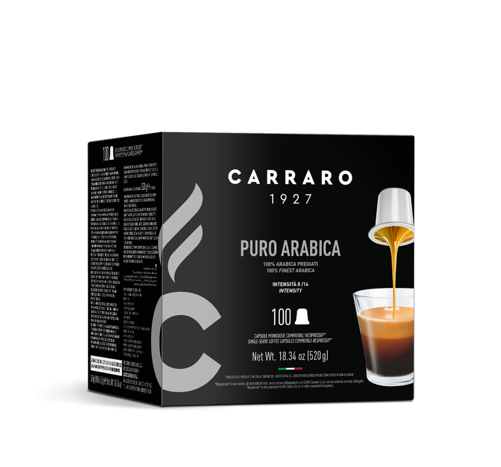 Puro Arabica – 100 capsule compatibili Nespresso®* - Caffè Carraro