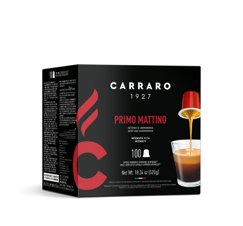 Primo Mattino – 100 capsule compatibili Nespresso®* - Caffè Carraro