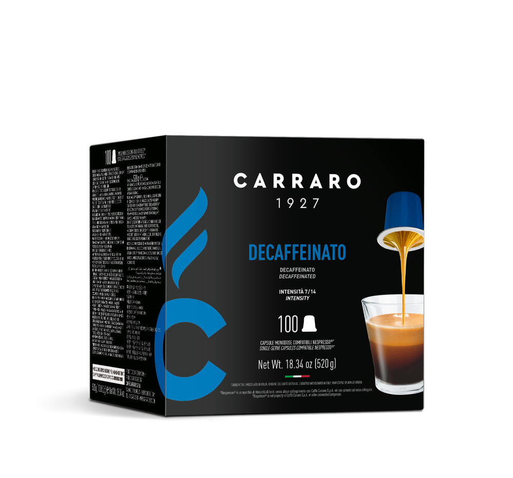 Decaffeinato – 100 capsule compatibili Nespresso®* - Caffè Carraro
