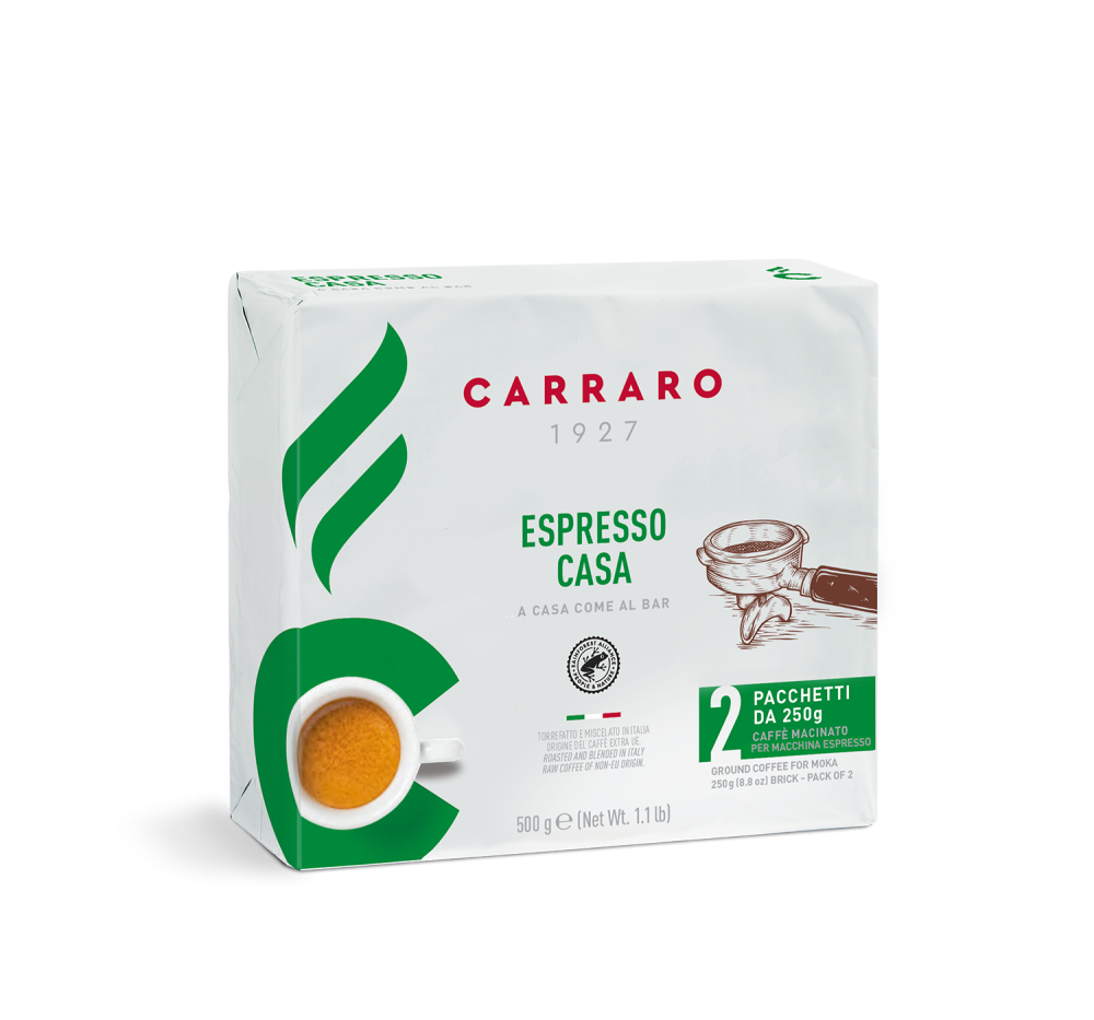 Espresso Casa – caffè macinato 2×250 g - Caffè Carraro