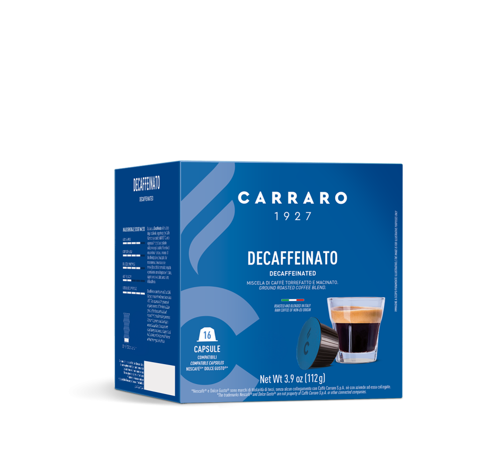 Decaffeinato – 16 Dolce Gusto®* compatible capsules - Caffè Carraro