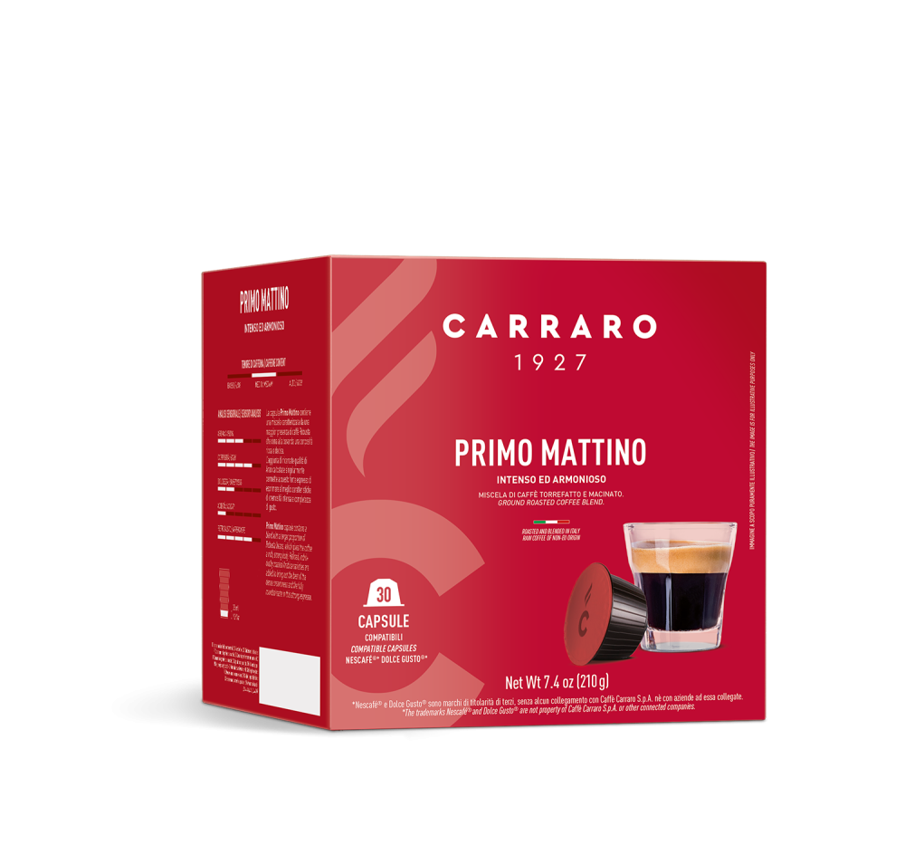 Primo Mattino – 30 Dolce Gusto®* compatible capsules - Caffè Carraro