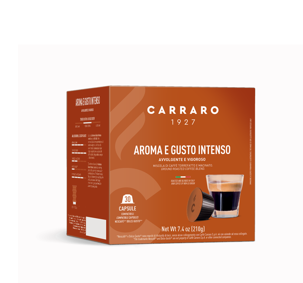 Aroma e Gusto Intenso – 30 capsule compatibili Dolce Gusto®* - Caffè Carraro