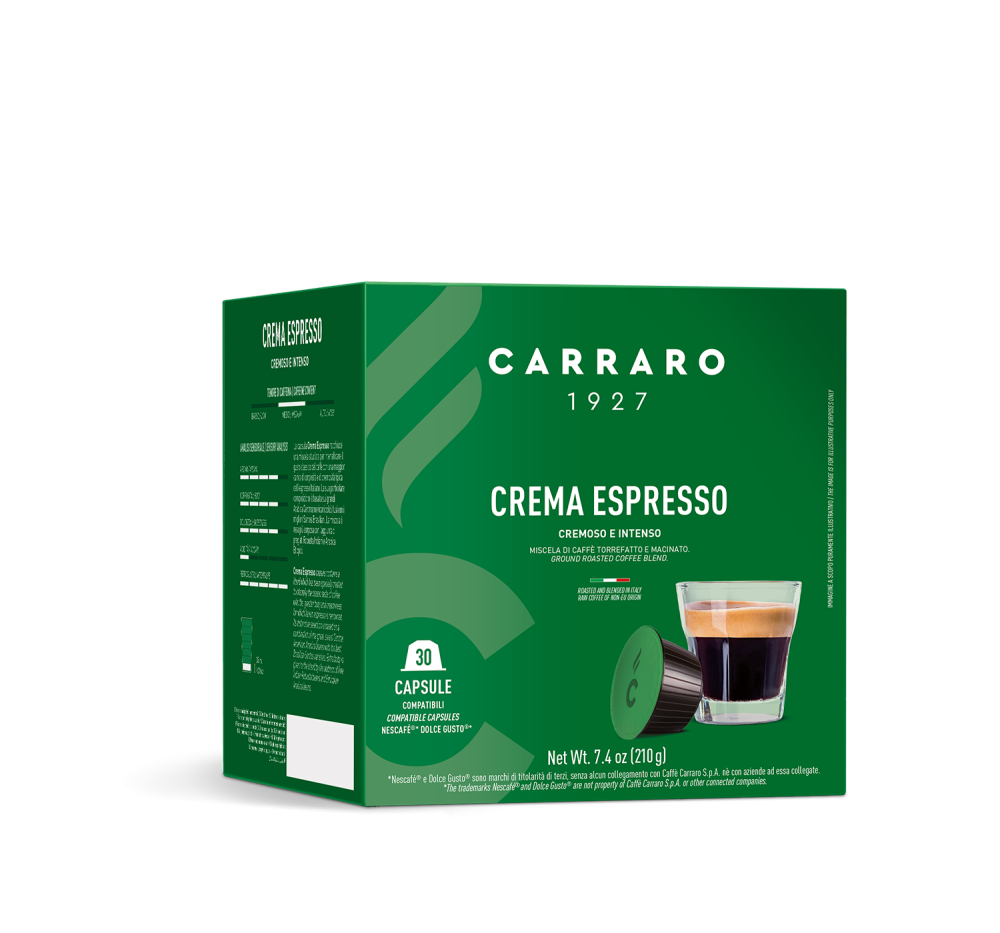 Crema Espresso – 30 Dolce Gusto®* compatible capsules - Caffè Carraro