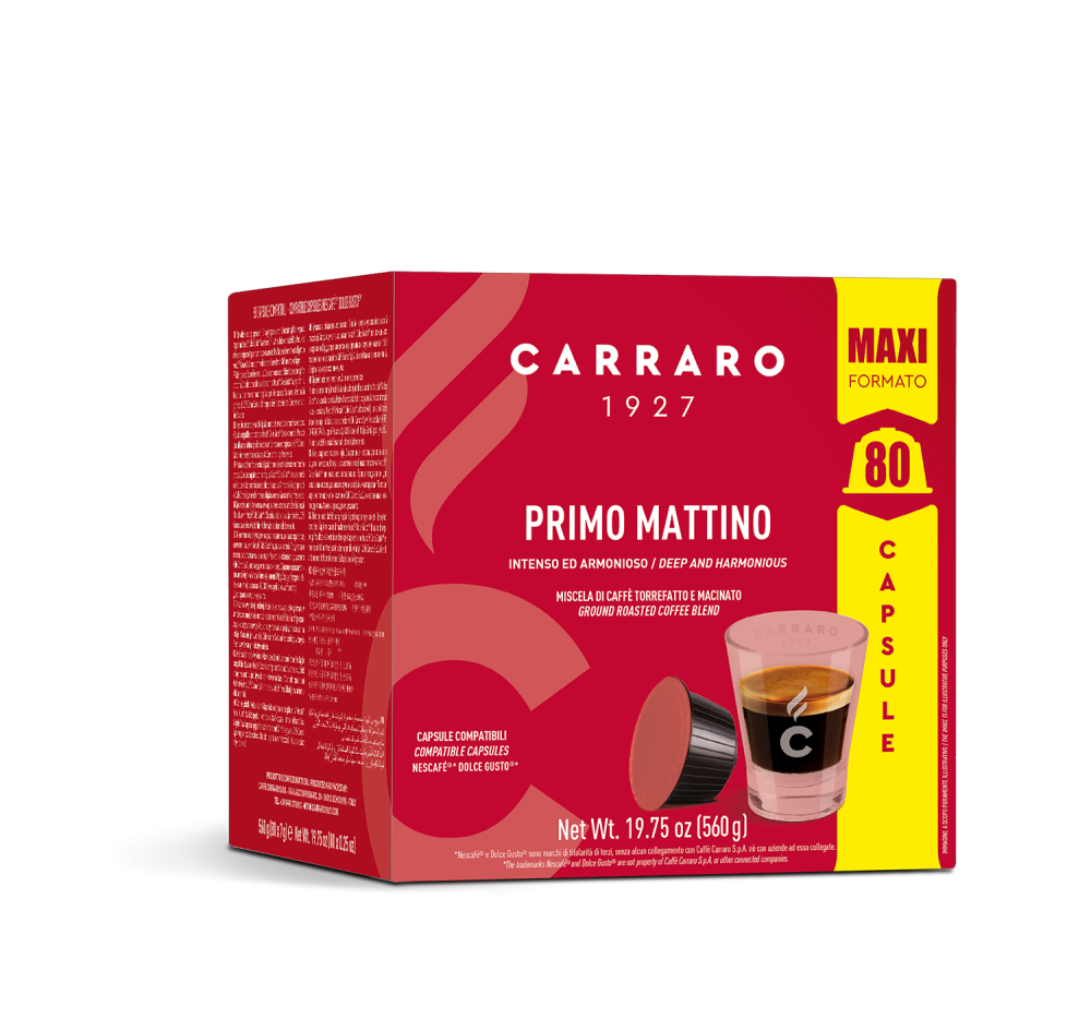 Primo Mattino – 80 Dolce Gusto®* compatible capsules - Caffè Carraro