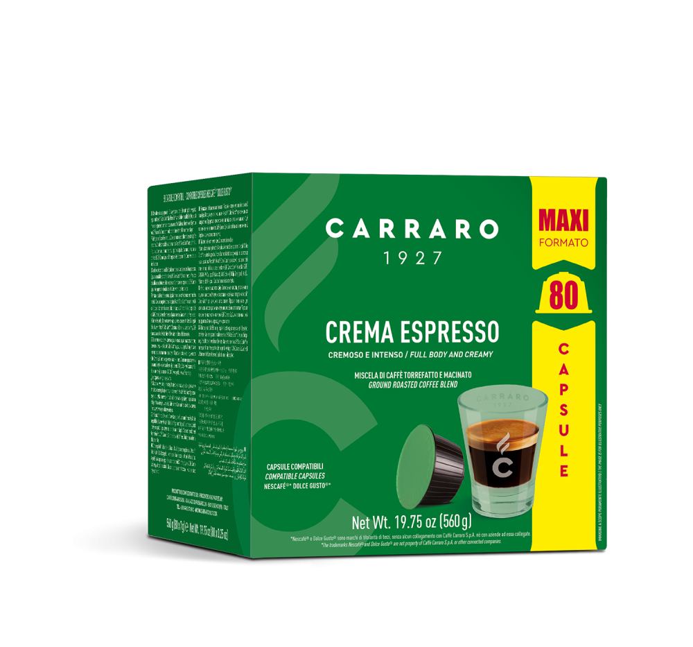 Crema Espresso – 30 Dolce Gusto®* compatible capsules (Copia) - Caffè Carraro