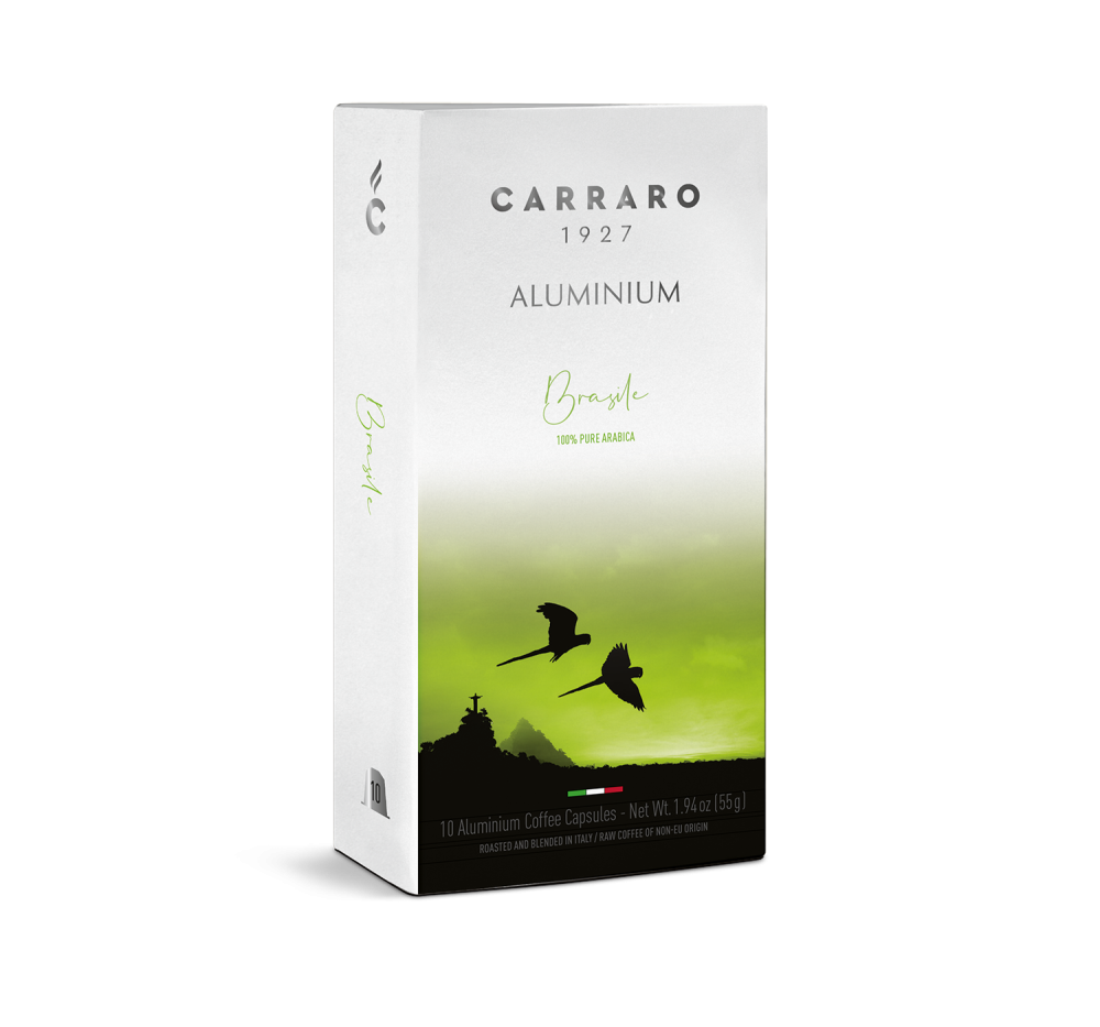 Brasile – 10 capsule Aluminium compatibili Nespresso®* - Caffè Carraro