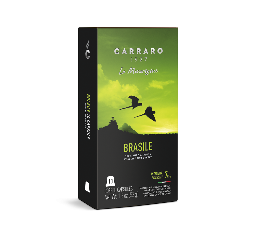 Brasile – 10 capsule compatibili Nespresso®* - Caffè Carraro