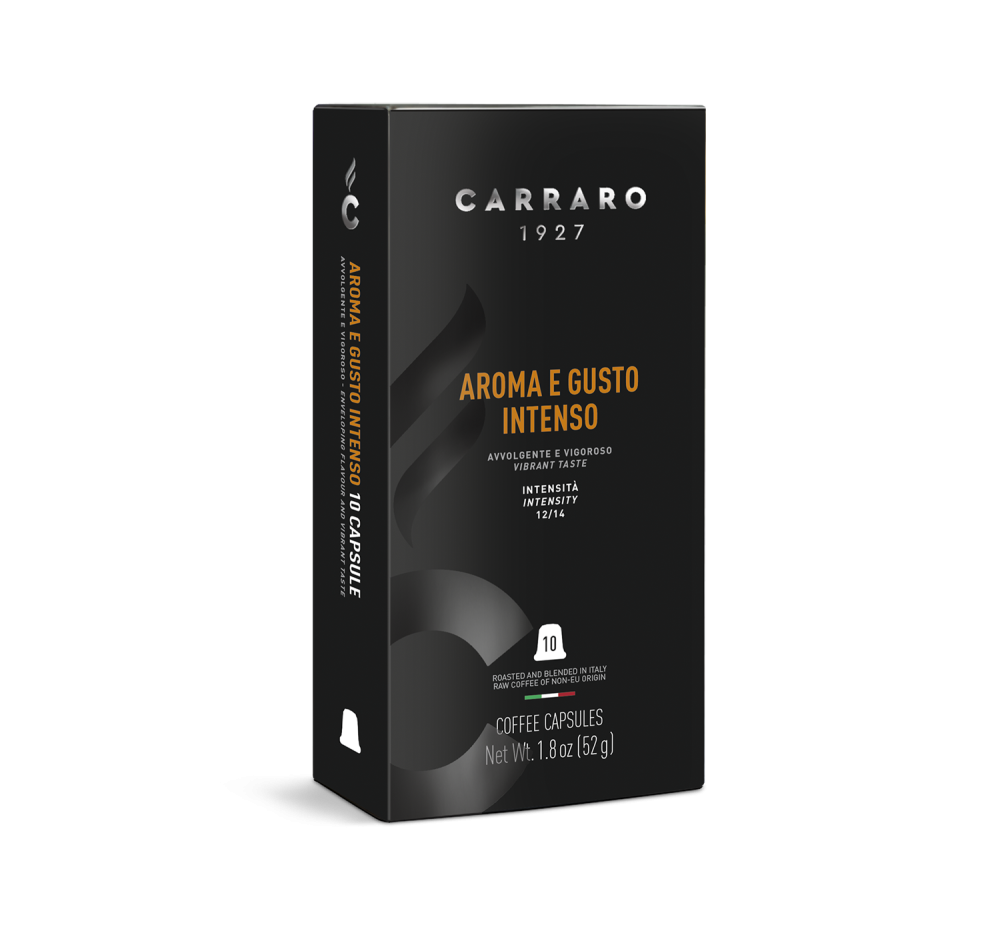 Aroma e Gusto Intenso – 10 capsule compatibili Nespresso®* - Caffè Carraro