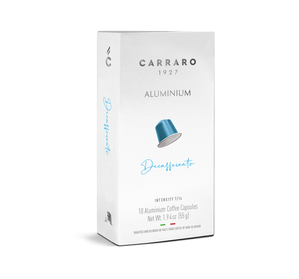 Decaffeinato – 10 capsule in alluminio compatibili Nespresso®* - Caffè Carraro