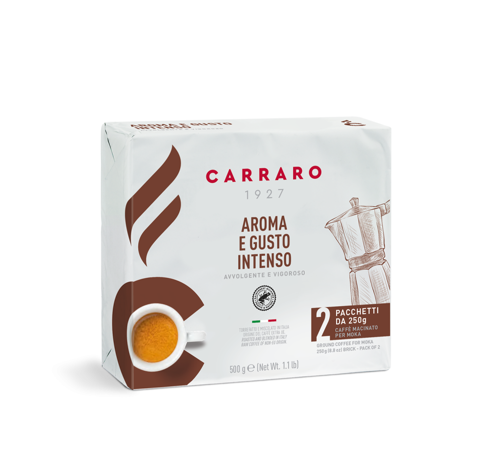 Aroma e Gusto Intenso – caffè macinato 2×250 g - Caffè Carraro