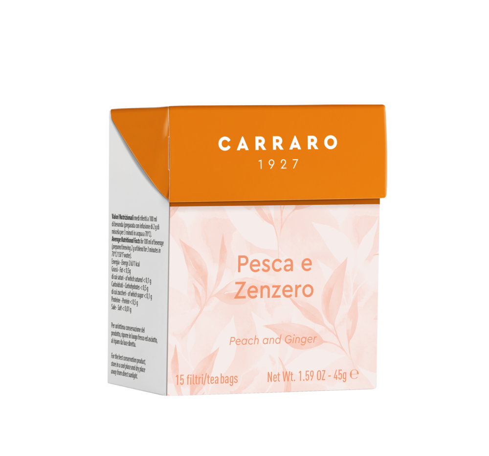 Pesca e zenzero – 15 bustine - Caffè Carraro