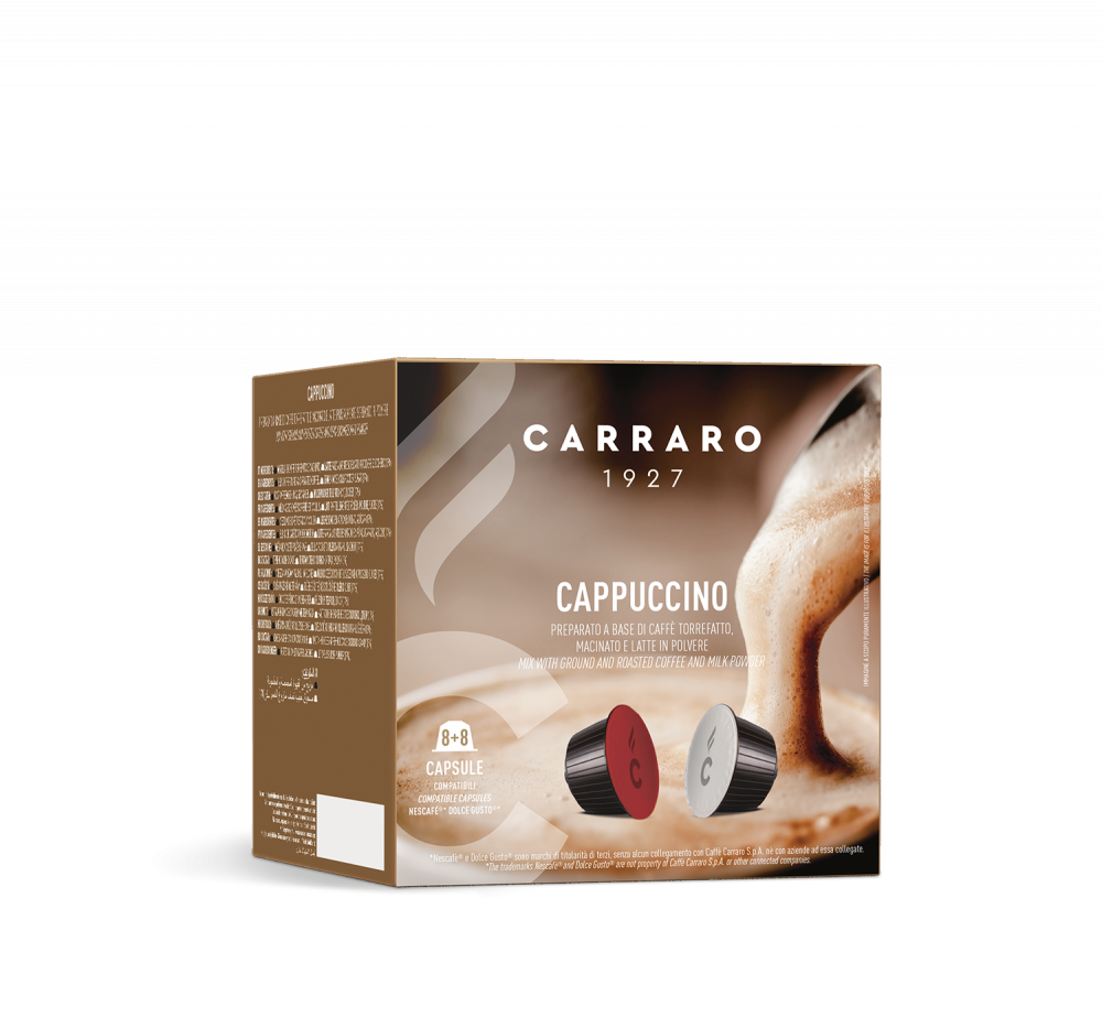 Cappuccino 16 capsule compatibili Dolce Gusto®* - Caffè Carraro