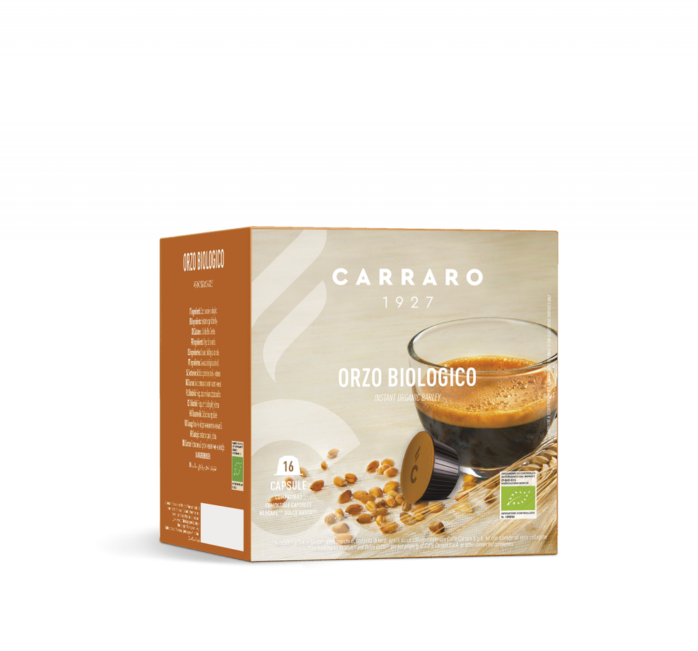 Orzo Bio – 16 Dolce Gusto®* compatible capsules - Caffè Carraro