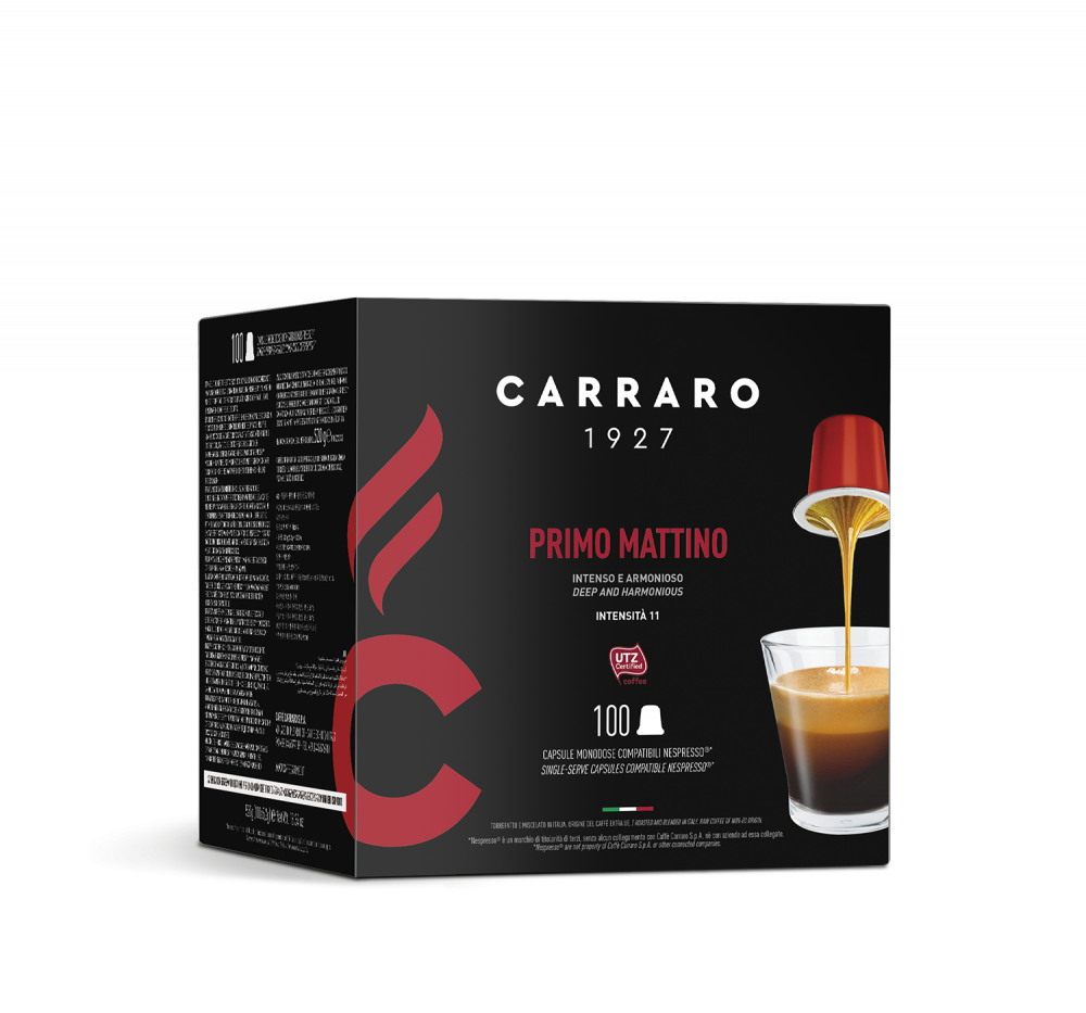 Primo Mattino – 100 capsule compatibili Nespresso®* - Caffè Carraro