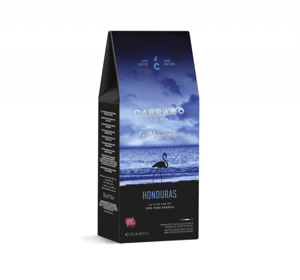 Honduras – ground coffee vacuum pack in a box 250 g - Caffè Carraro