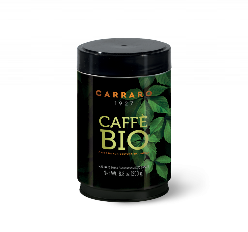 Bio – ground coffee 100% arabica 250 g tin packed - Caffè Carraro