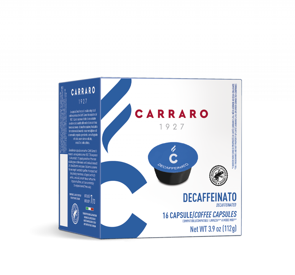 Decaffeinato – 16 capsule compatibili A Modo Mio®* - Caffè Carraro